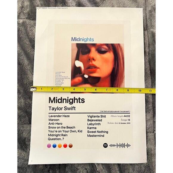Taylor Swift Canvas Midnights Poster - Picture 3 of 3